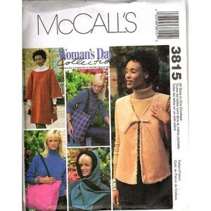 McCalls 3815 Misses Poncho, Vest, Hood and Tote Vintage Uncut Sewing Pattern